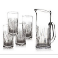 Carey Crystal Pitcher & 4 Crystal Hiball Glasses